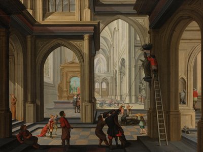 Iconoclastas en una iglesia de Dirk van Delen
